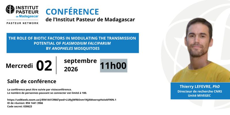 Conférence sur la transmission du paludisme à l’Institut Pasteur de Madagascar